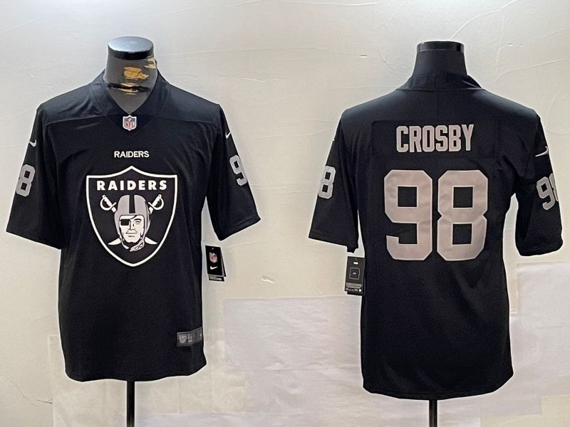 Men Oakland Raiders #98 Crosby Black 2024 Nike Limited NFL Jersey style 1201